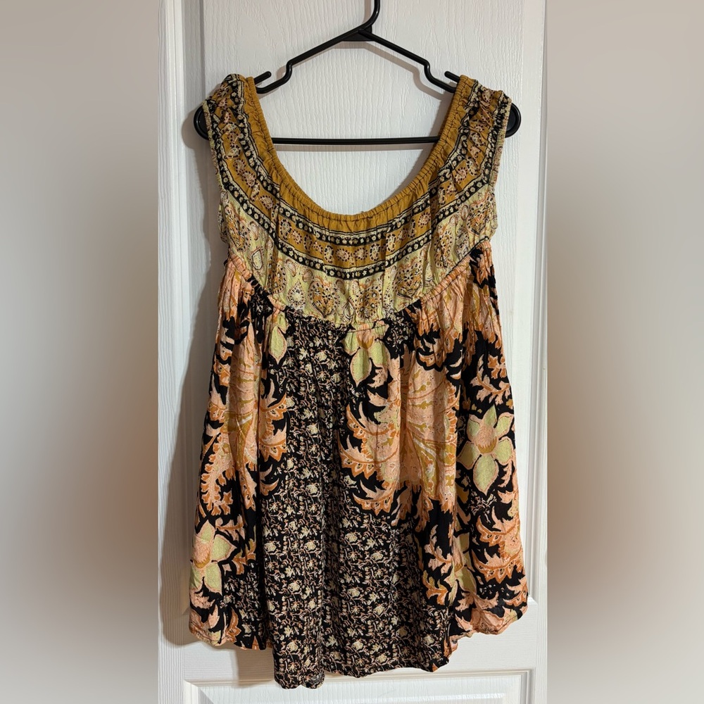 Free People Intimately Bali Mariposa Patterned Colourful Mini Slip Dress Medium - Picture 11 of 16
